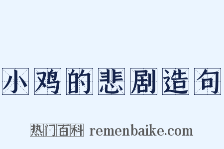 小鸡的悲剧造句是什么意思的图片